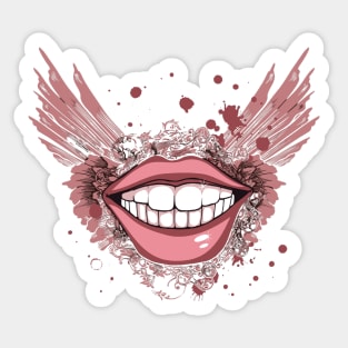 Keep Smiling - Funny Face - Caricature Sticker